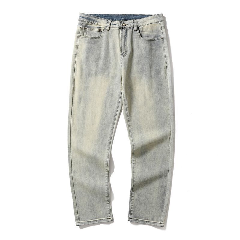 Men's Trendy Washed And Distressed Slim Straight Jeans