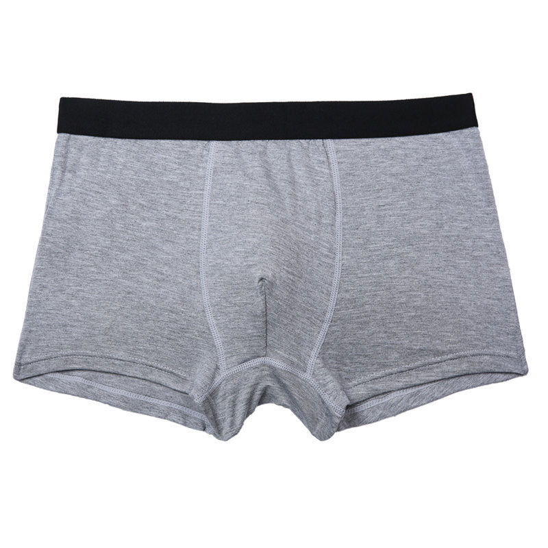 Men's Pure Color Bamboo Fiber Underwear