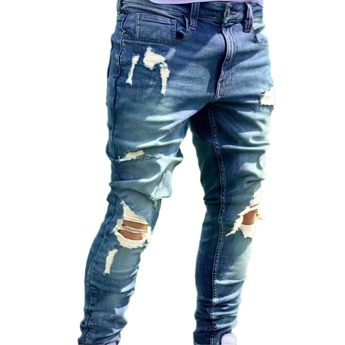 Men's Ripped Street Trend Style Jeans