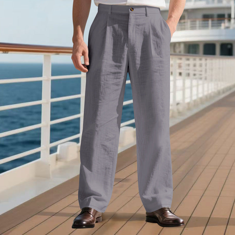Men's Loose Straight Business Pants