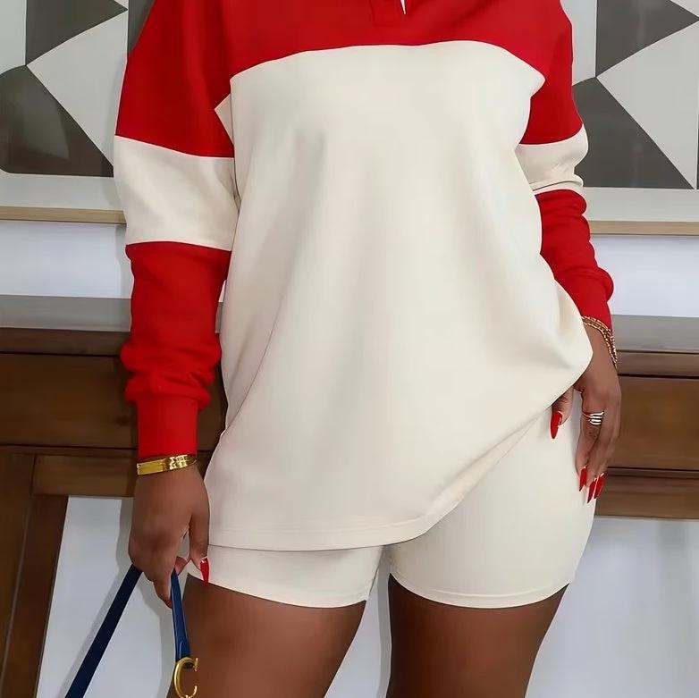 A Two-piece Set Of Color-blocked Casual Clothing by GJG Denim