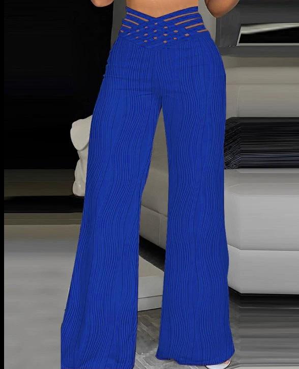 Jacquard Stretch Fabric Bootcut Pants Women by GJG Denim