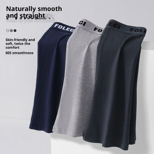 Men's Lengthened Sports Boxer Briefs Pure Cotton Breathable