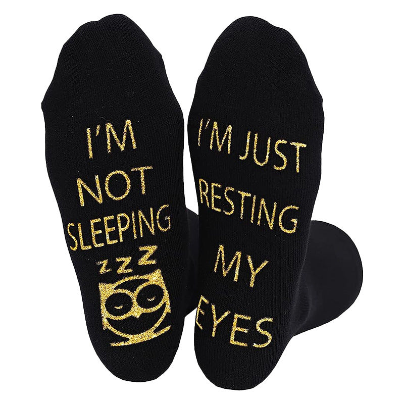 Men's Creative Foot Letter Non-slip Socks