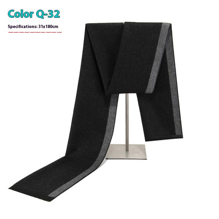 Men's Warm Cashmere-like Striped Scarf