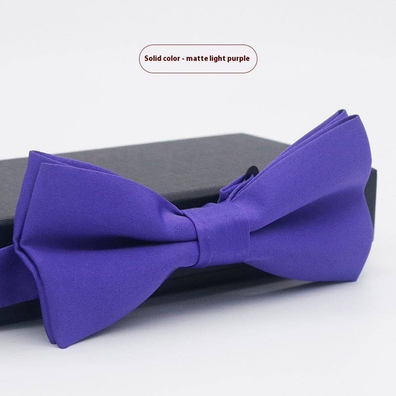 Men's Solid Color Bow Tie