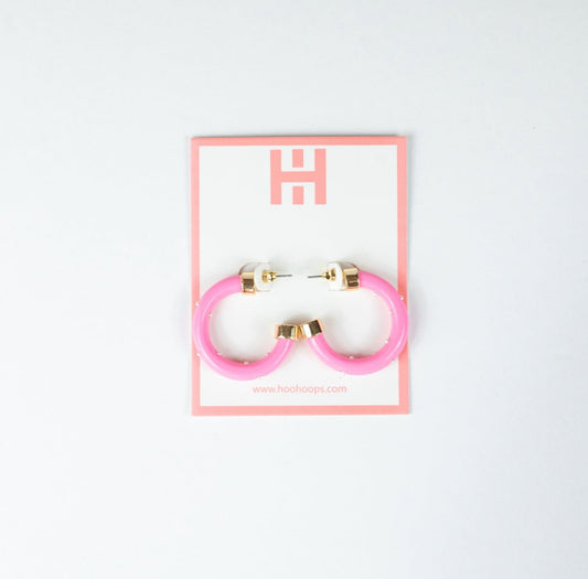Mini Hoops - Bubble Gum with Pearls