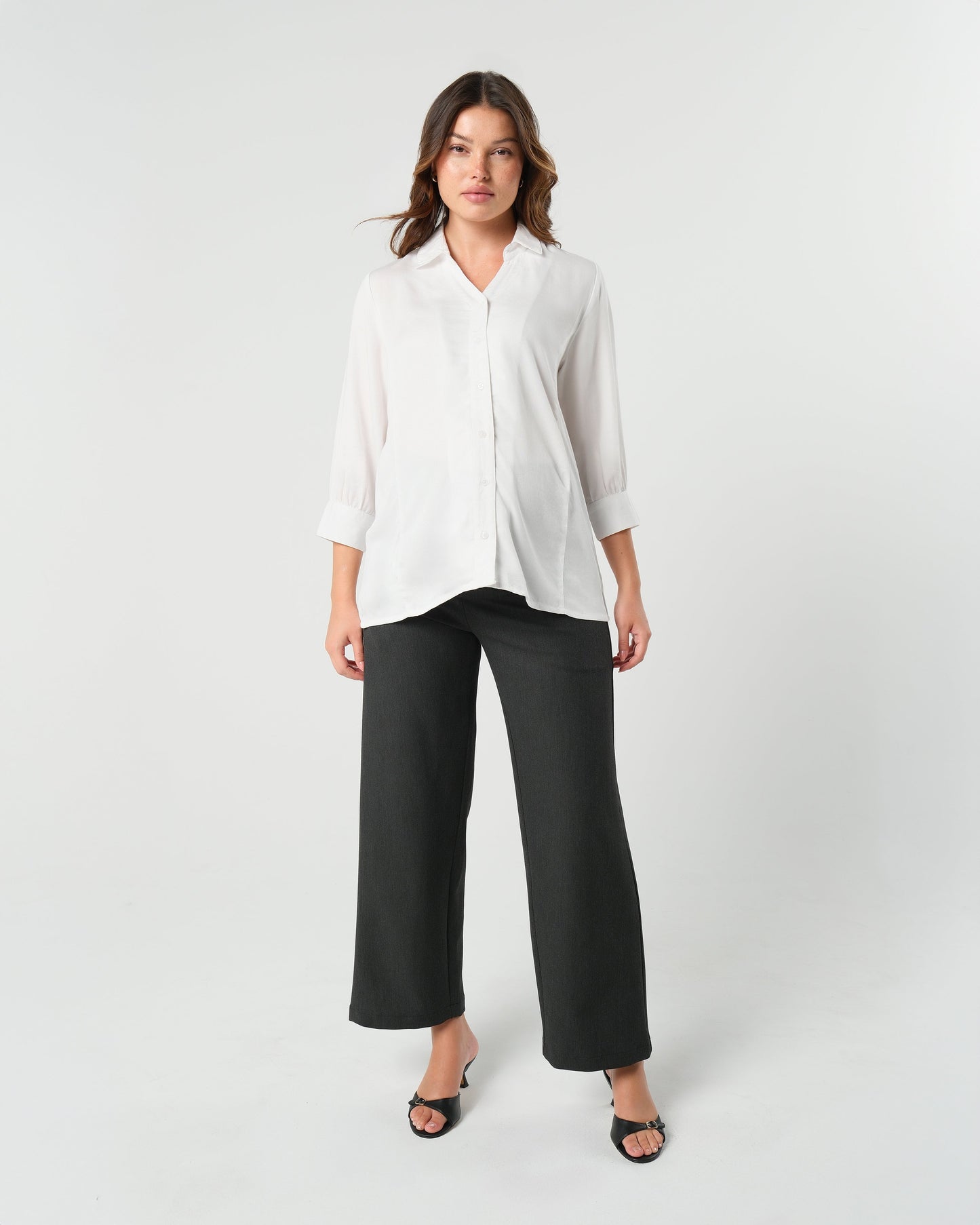 Nathalie Wide Leg Black Maternity Trouser (Regular & Petite)