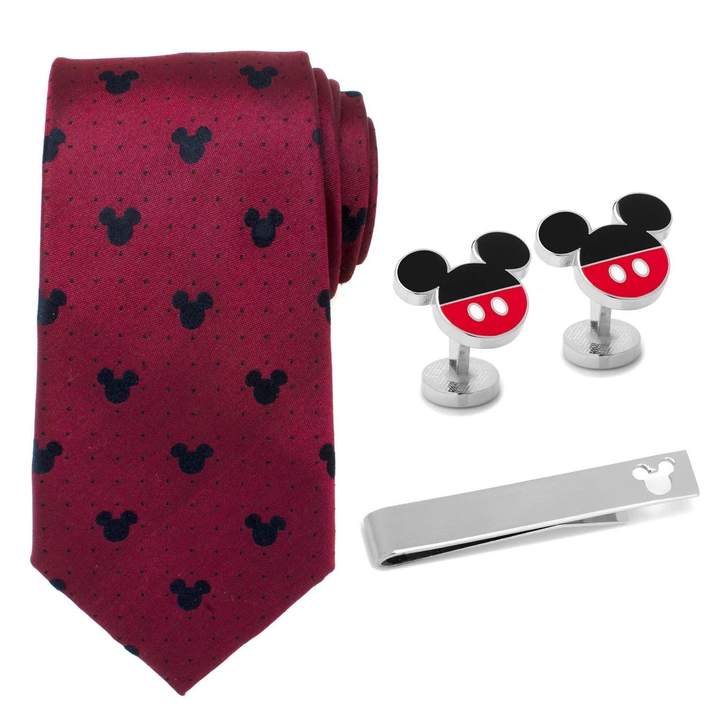 Disney Mickey Mouse Red Dot Necktie Gift Set by Cufflinks.com