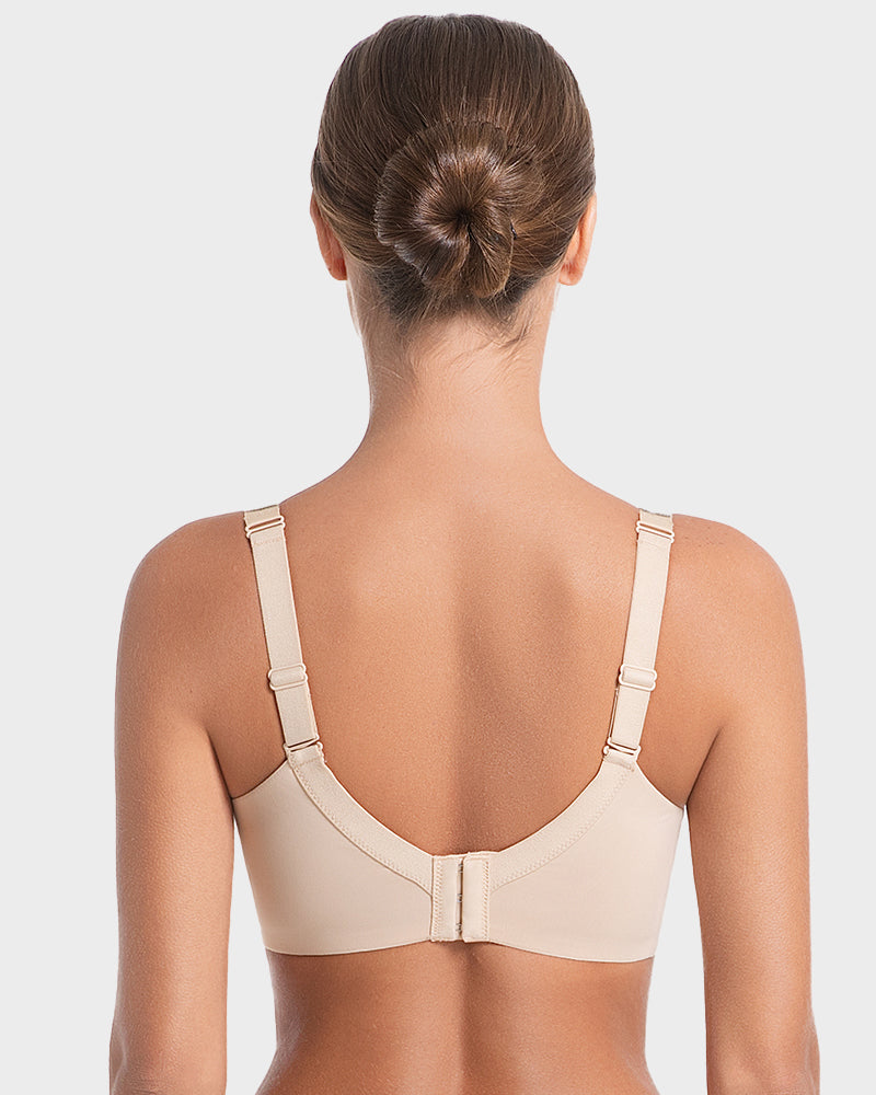 Deep V Push-Up Underwire Bra with Rhinestone Strap