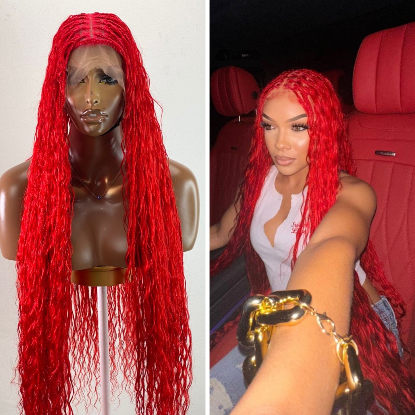 Bohemian Knotless - TARA RED (100% Human Hair)