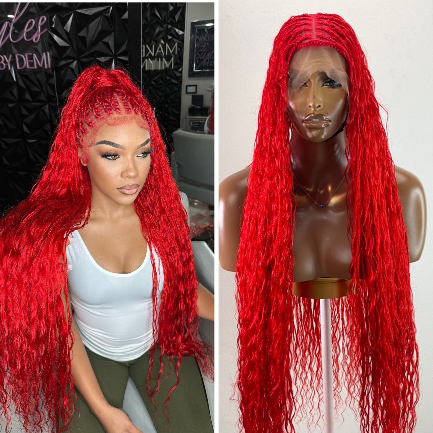 Bohemian Knotless - TARA RED (100% Human Hair)
