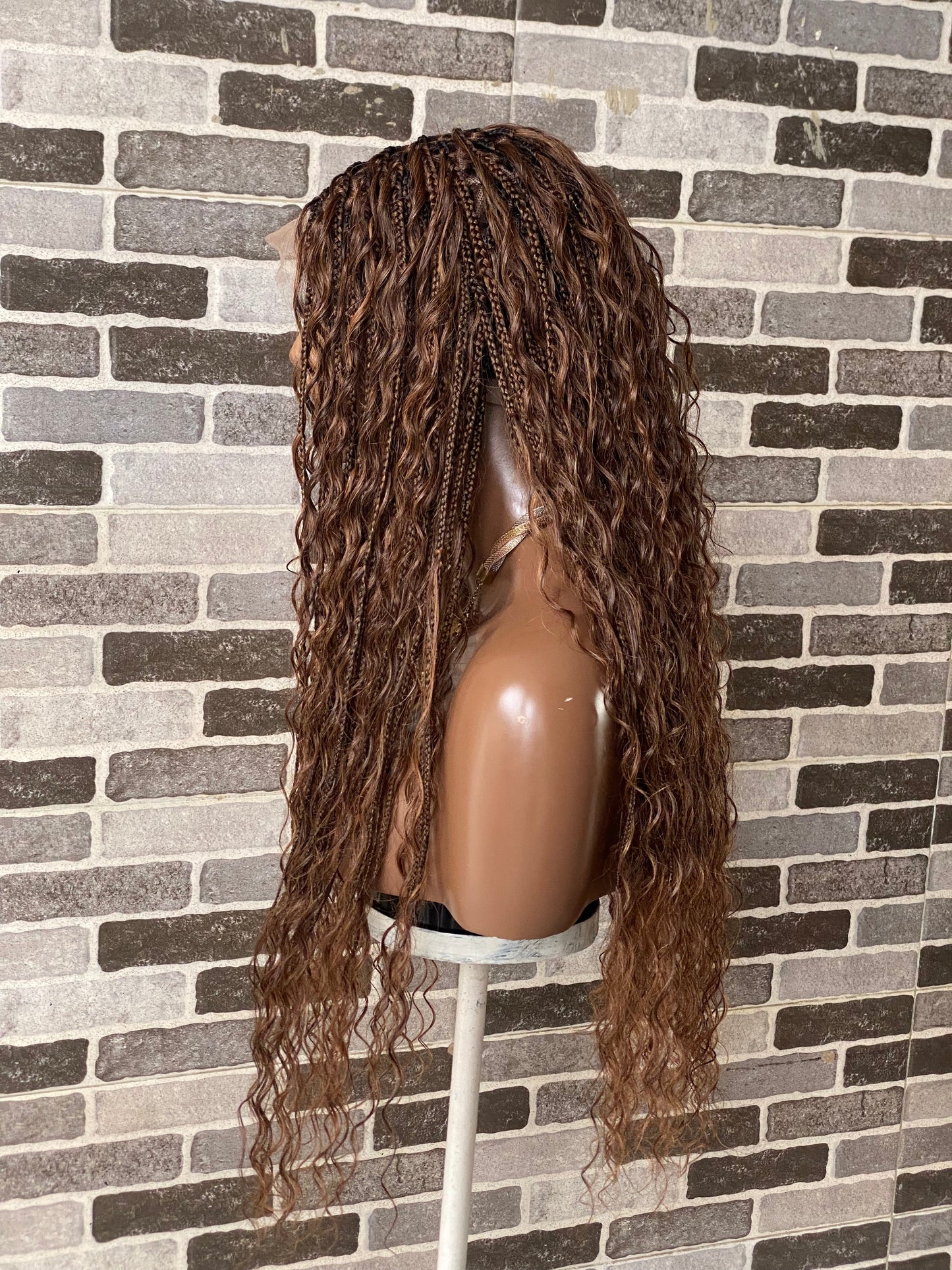 Bohemian knotless custom color (100% humanhair curls) Tara