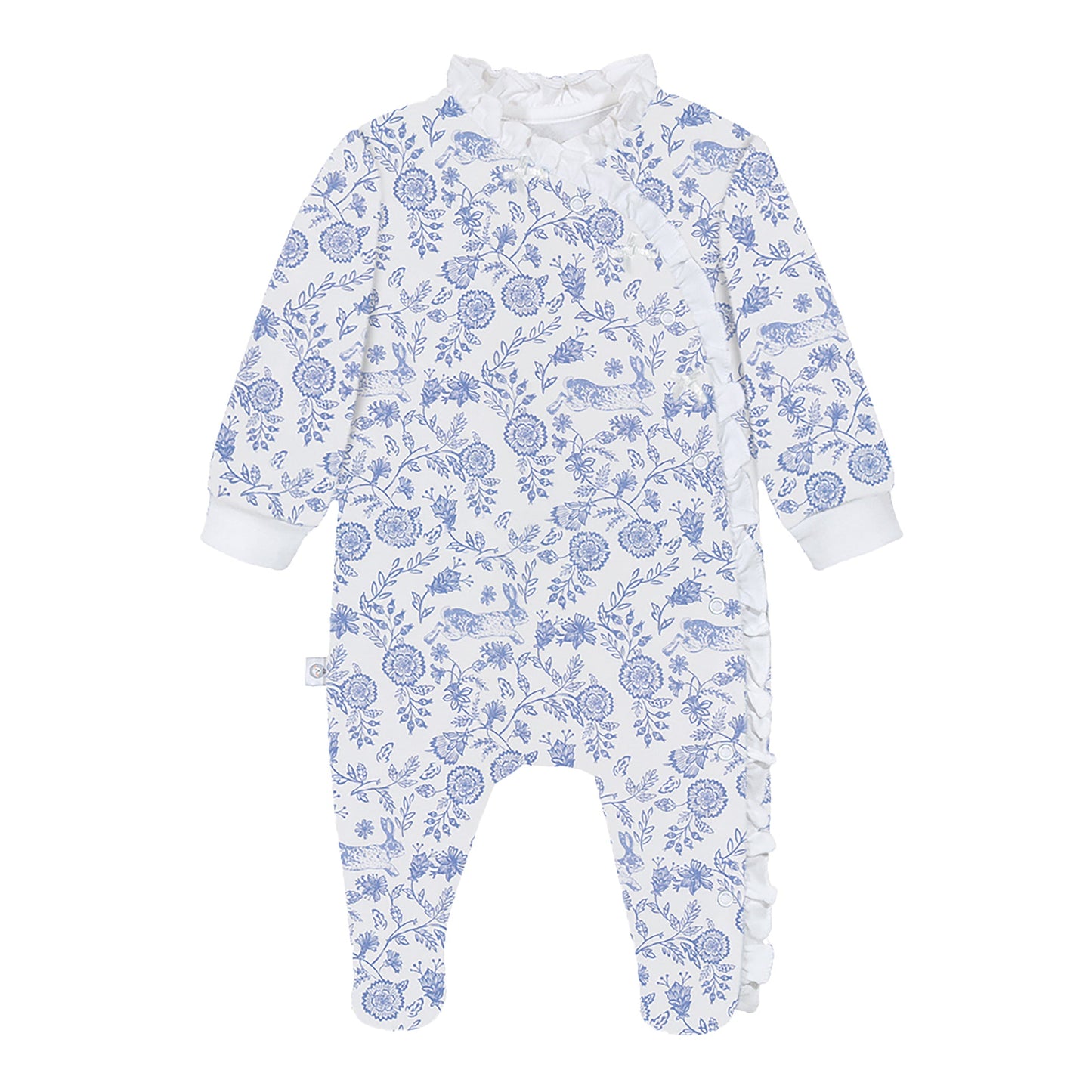 Floral Bunnies Pima Baby Pajama