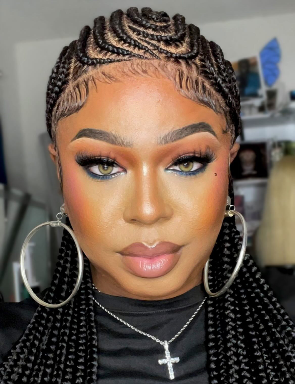 Feeding Braid Wig (Medium Brown Full Lace) Color 1B, Waist Length - Sharon