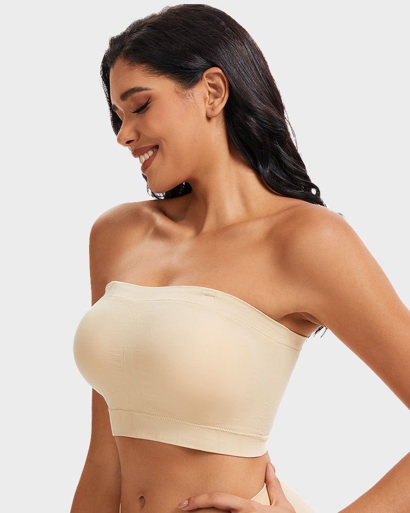 Full-Coverage Seamless Bandeau Bra