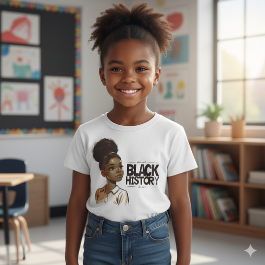 Youth Short Sleeve Tee for Black History Month, Celebrate Diversity, Kids' Education Shirt, Cultural Awareness Tee, Gift for Young Scholars