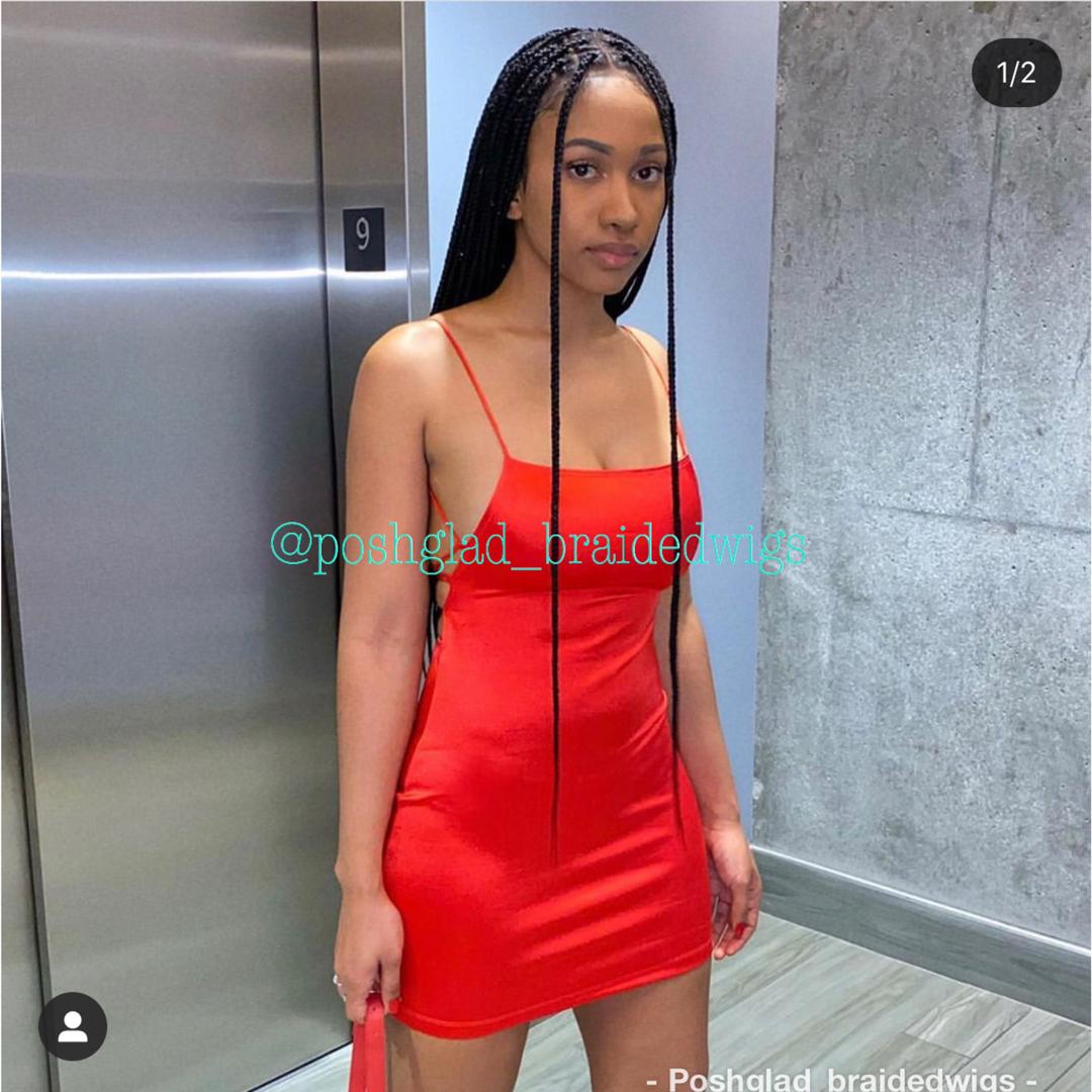 Shade Knotless Braid Wig, Full Lace, Color 1, Glueless, Scalp-Looking (Erica)