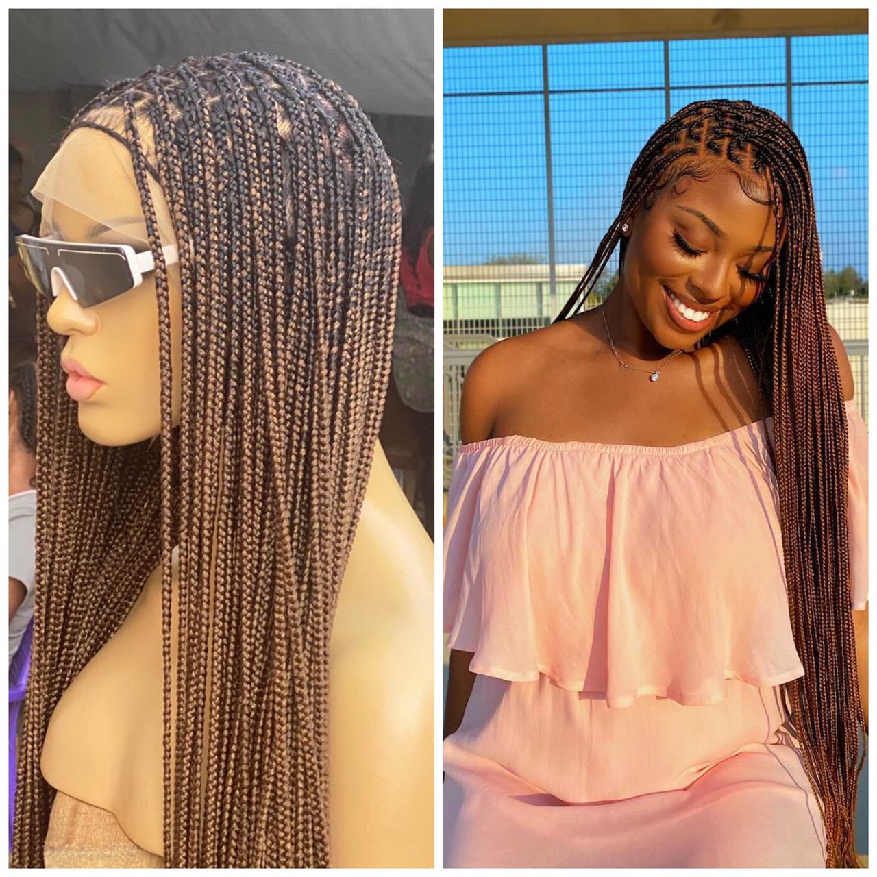 Beyoncé Knotless Braid Wig (Ready To Ship) Full Lace, Glueless