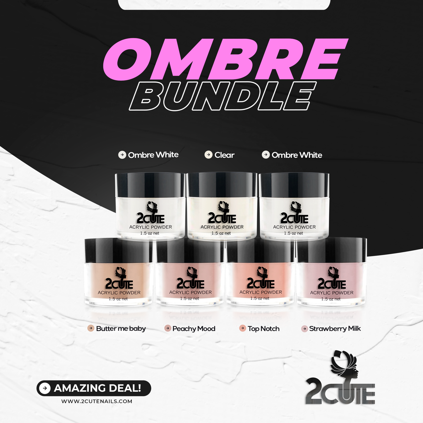 Ombre Bundle 1 FREE Clear Acrylic