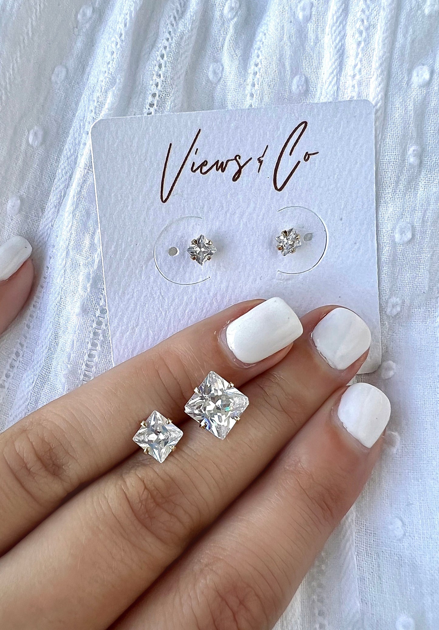 Princess Cut Stud