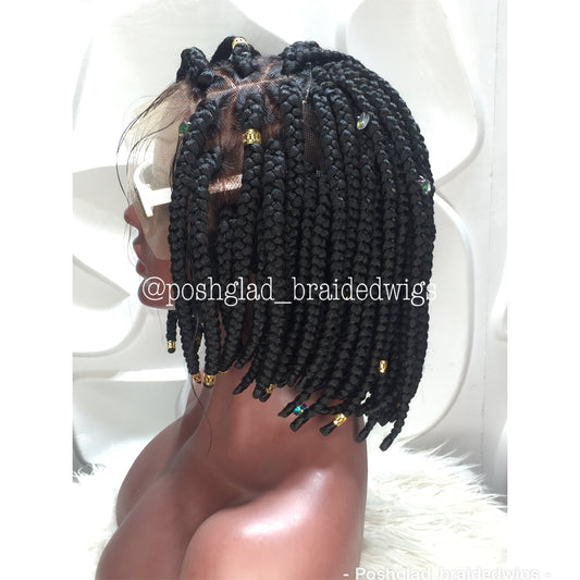 Bob Braided Wig - Uche (13 by 6 Deep Frontal)
