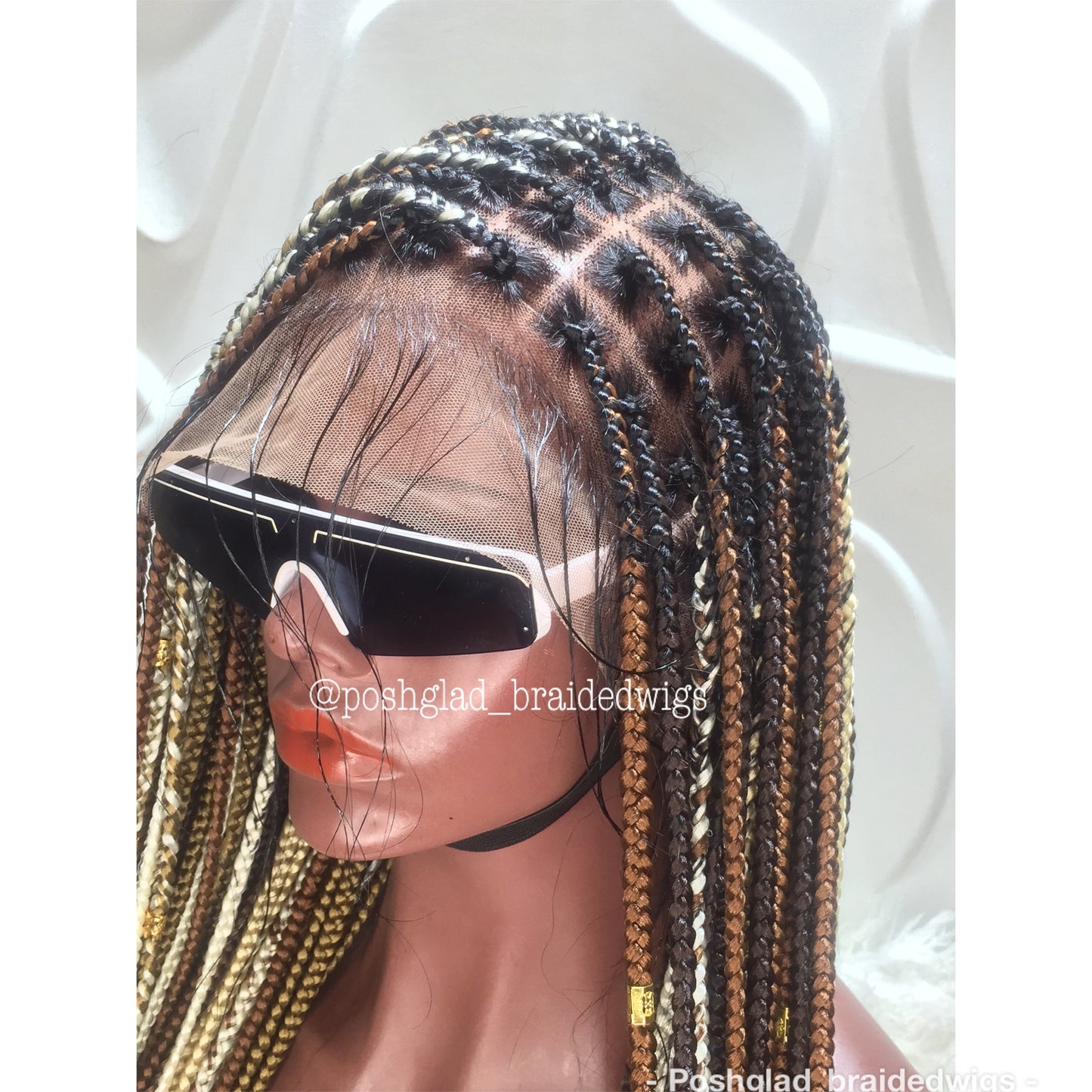 Shade Knotless Braid Wig - Multi Colors Swiss Full Lace