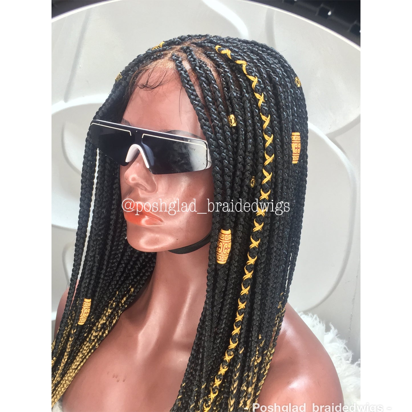 13 by 4 Frontal Ombré Knotless Braid Wig (Nissima)