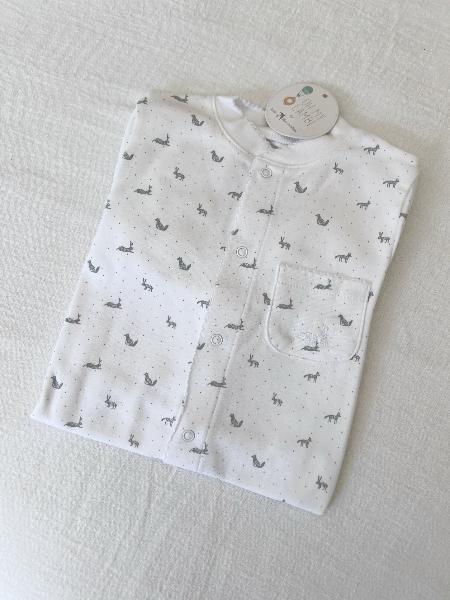 Little Gray Rabbits Pima Baby Pajama
