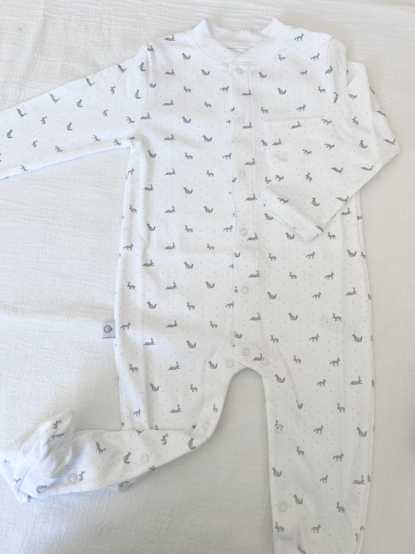 Little Gray Rabbits Pima Baby Pajama