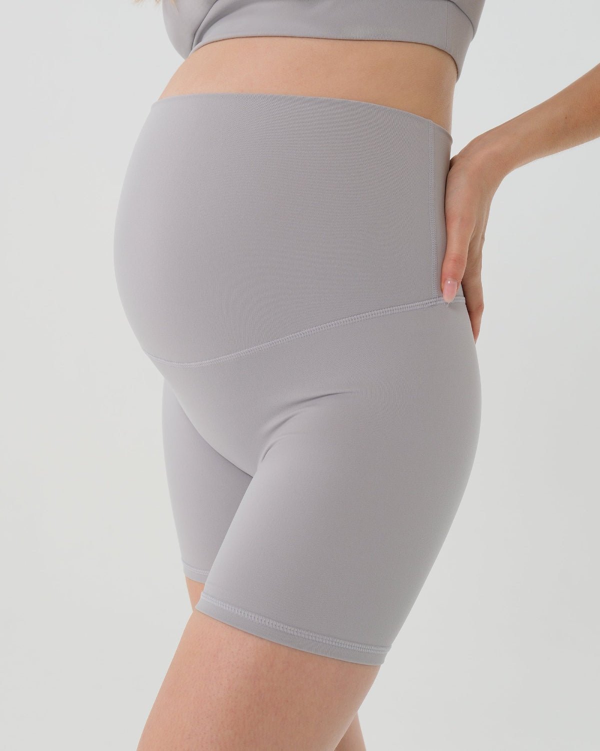 AXK CORE Maternity Bike Short - Light Gray