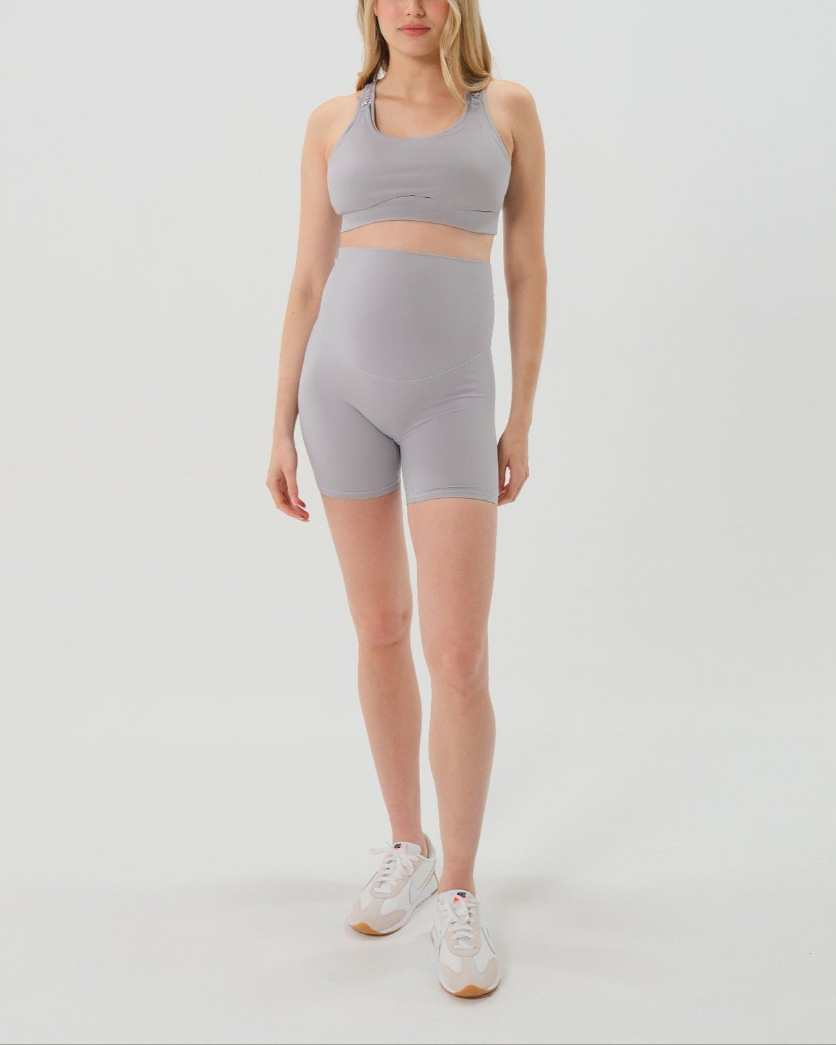 AXK CORE Maternity Bike Short - Light Gray