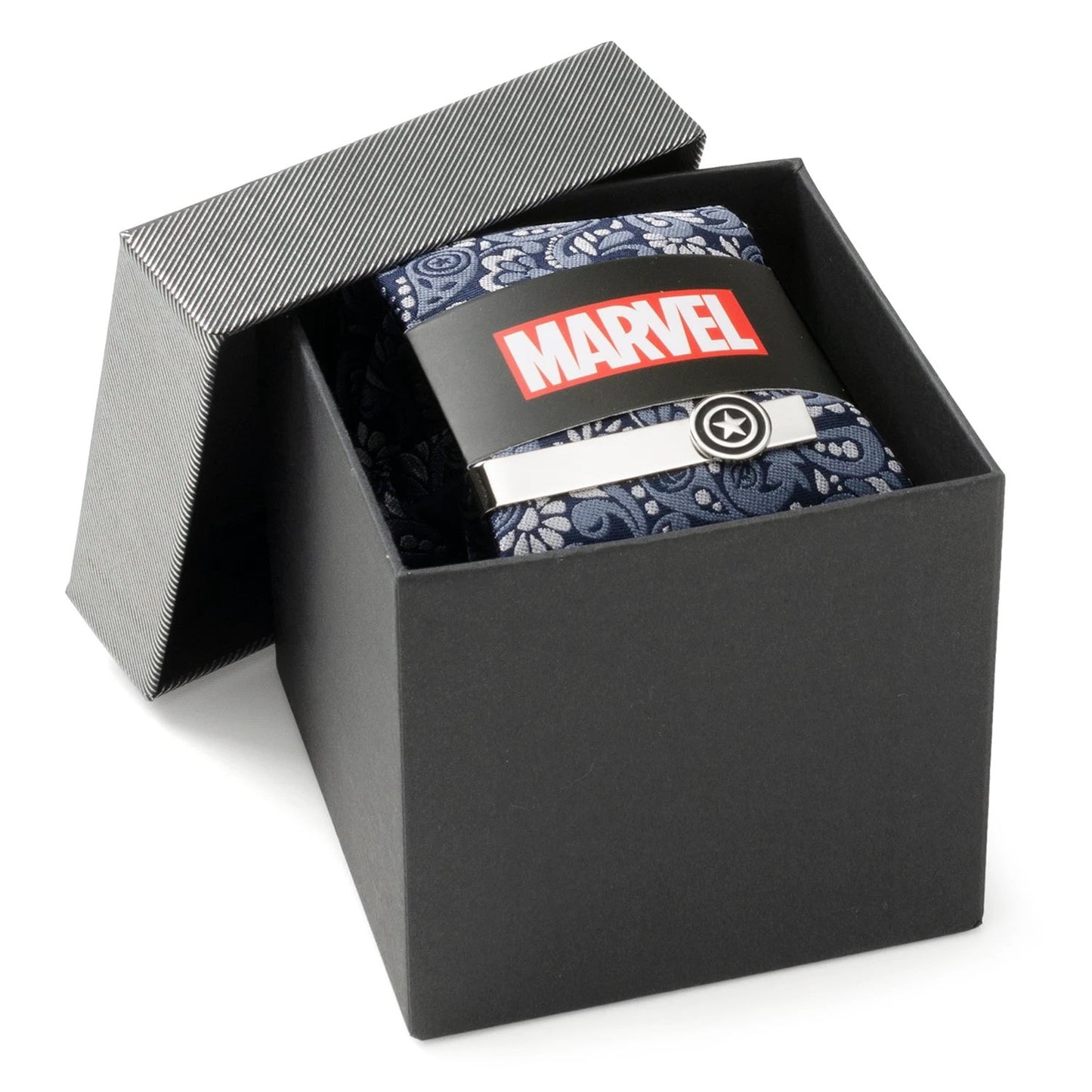 Marvel Avengers Icons Necktie and Tie Bar Gift Set by Cufflinks.com