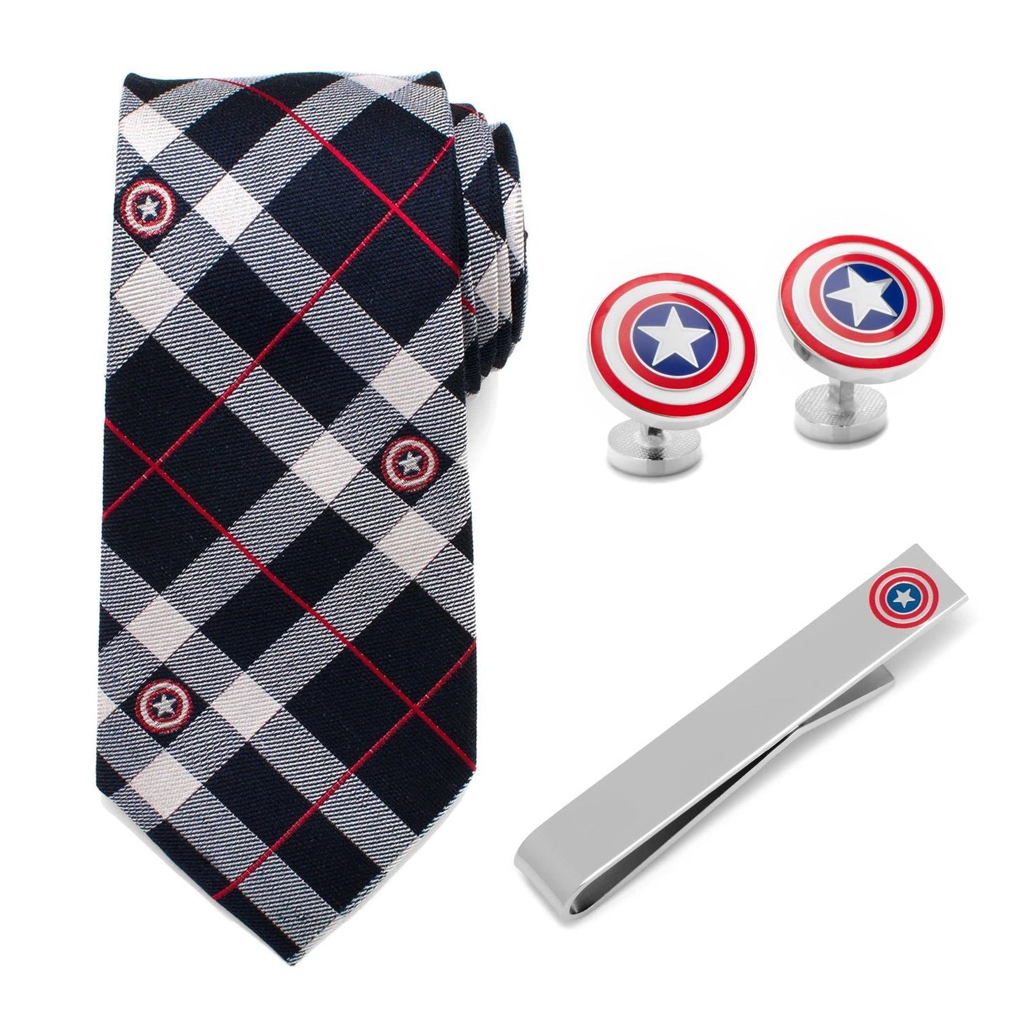 Marvel Captain America Favorites Necktie Gift Set by Cufflinks.com