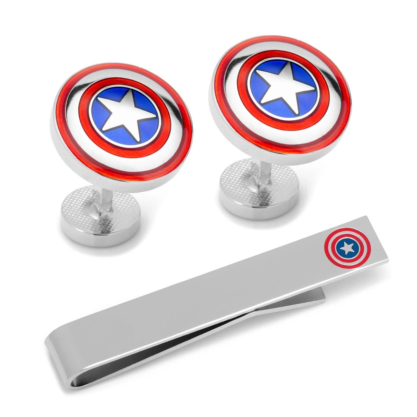 Marvel Captain America Cufflinks and Tie Bar Gift Set by Cufflinks.com
