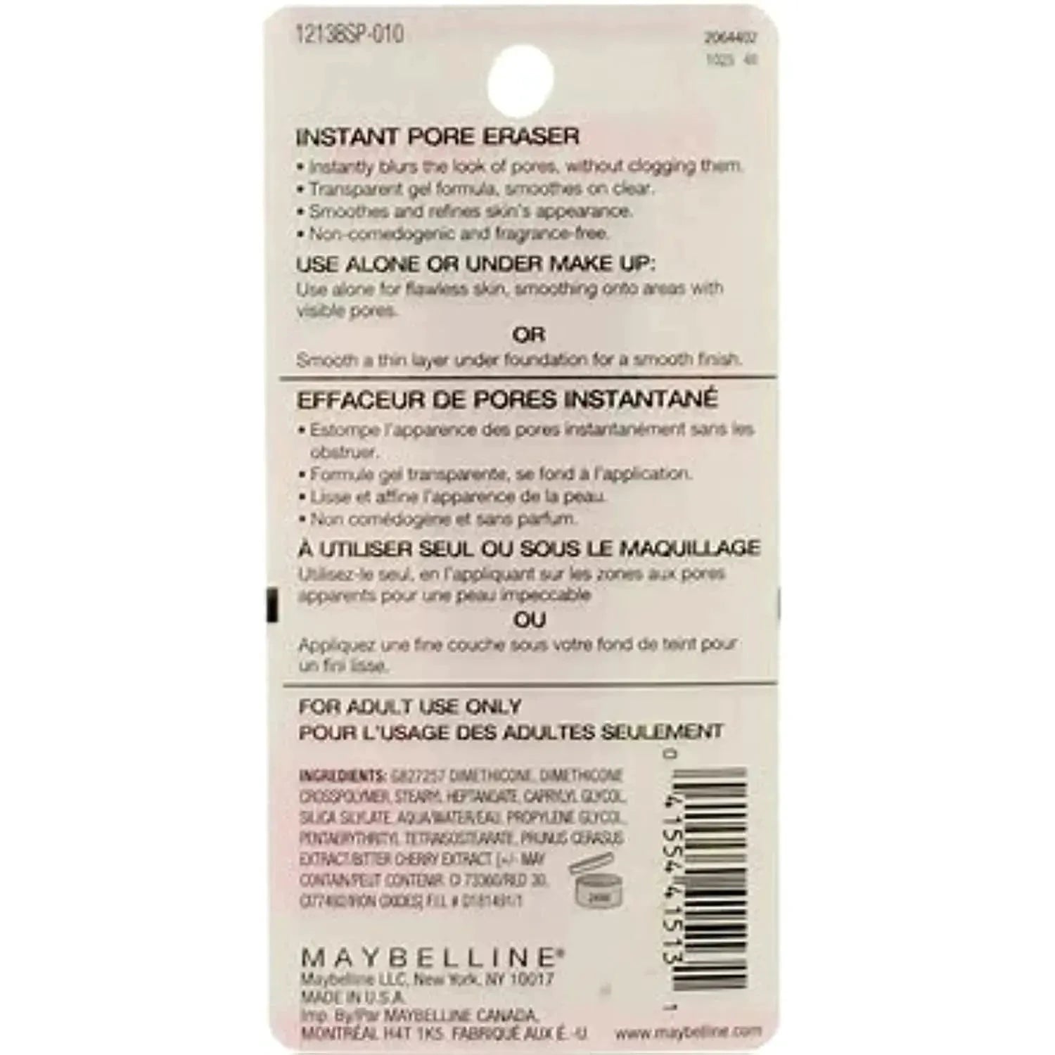 Maybelline Baby Skin Instant Pore Eraser Primer Makeup, Clear, 2 Count 0.67 Fl Oz (PACK OF 2) by Vivareflex Online