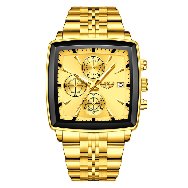 Men's Large Dial Square Watch