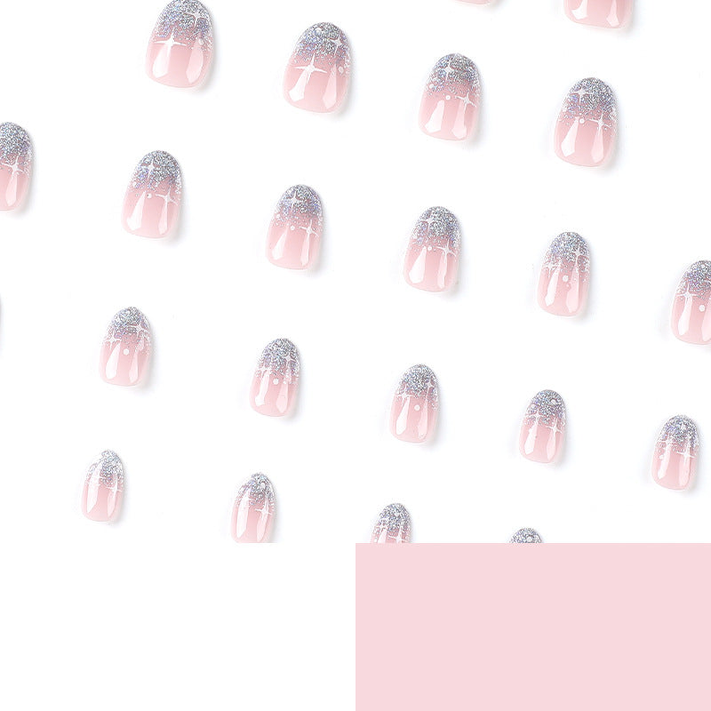 Wearable Nail Sticker White Asterism Short Wear Armor