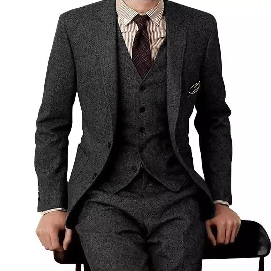 Men's Three-piece Wool Suit