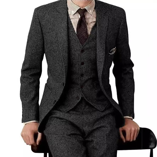 Men's Three-piece Wool Suit