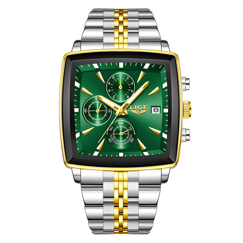 Men's Large Dial Square Watch
