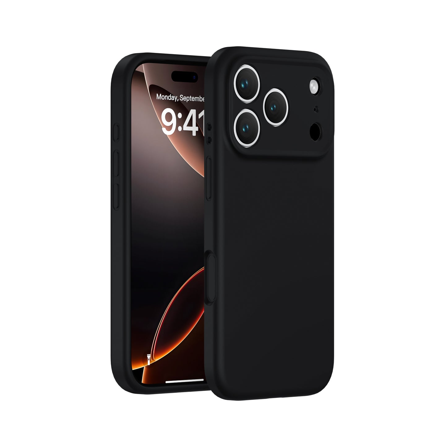 Simple Solid Color Liquid Silicone Phone Case