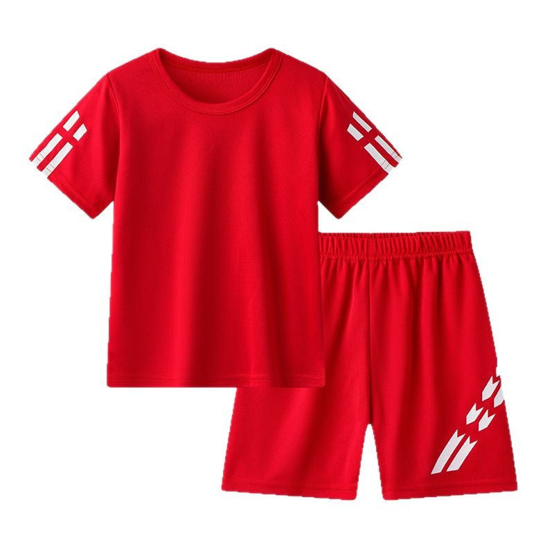 Children's Short Sleeve Quick Drying Clothes Suit Outdoor Breathable Sportswear
