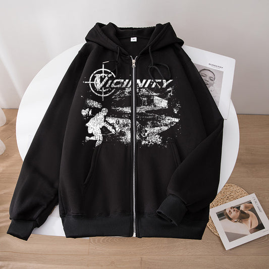 printed Zip-up