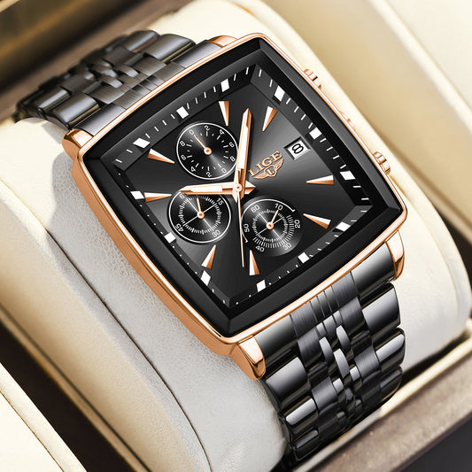 Men's Large Dial Square Watch