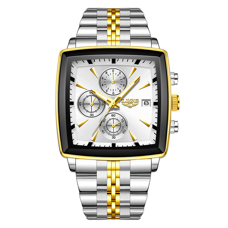Men's Large Dial Square Watch
