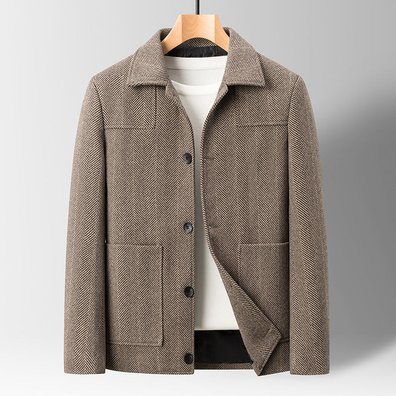 Men's Slim Lapel Wool Jacket