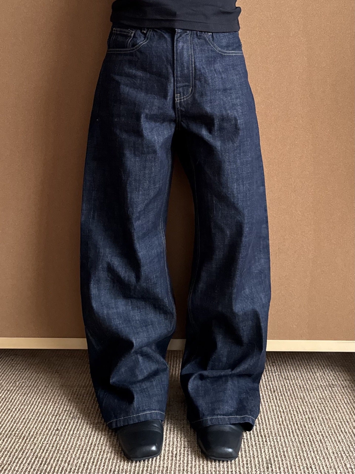 Men's Loose Straight-leg Wide-leg A- Line Jeans