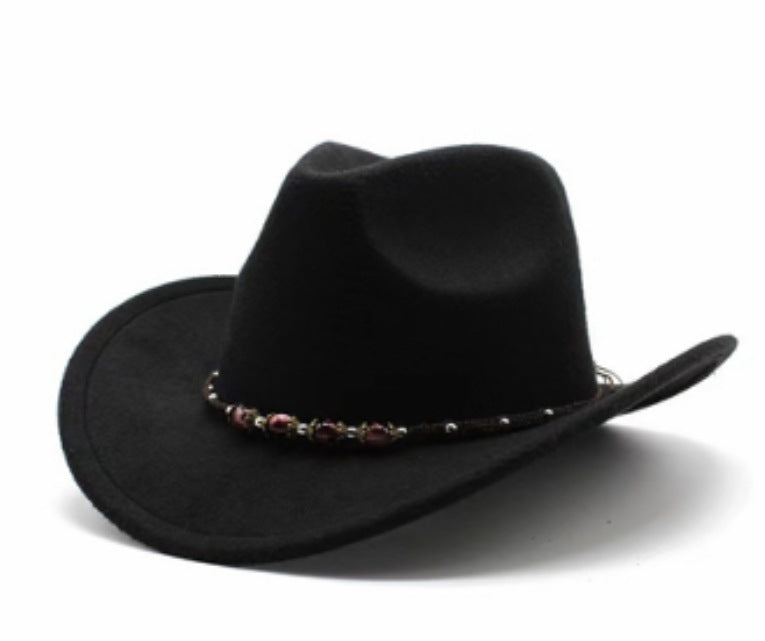 Men's Curved Edge Western Cowboy Hat