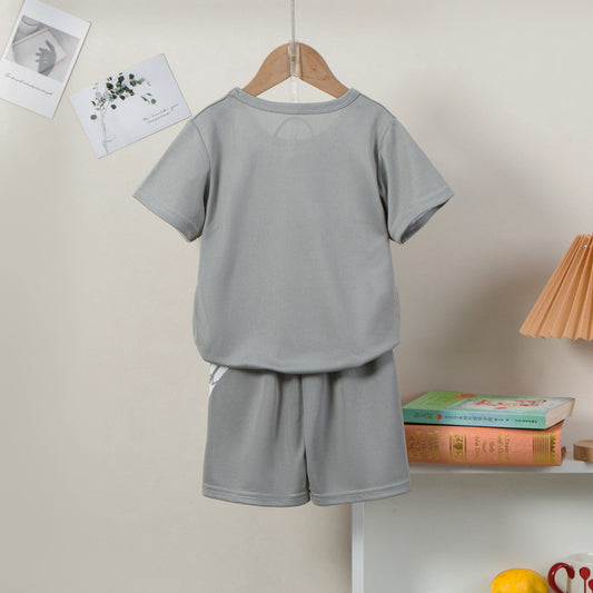 Children's Short Sleeve Quick Drying Clothes Suit Outdoor Breathable Sportswear